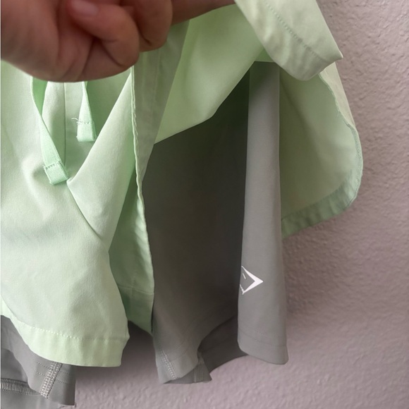 Gymshark Light Green and Gray Athletic Shorts - Picture 3 of 4